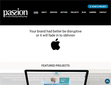 Tablet Screenshot of passionforcreative.com